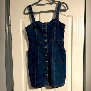 Denim Overall Mini Dress